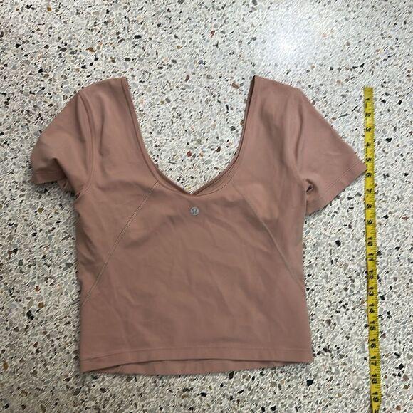 Lululemon nude tan align tee shirt top crop 4 - Picture 6 of 7